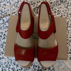 COPY - Clarks Sandals LAFLEY LILY RED ROUGE 81/2 W